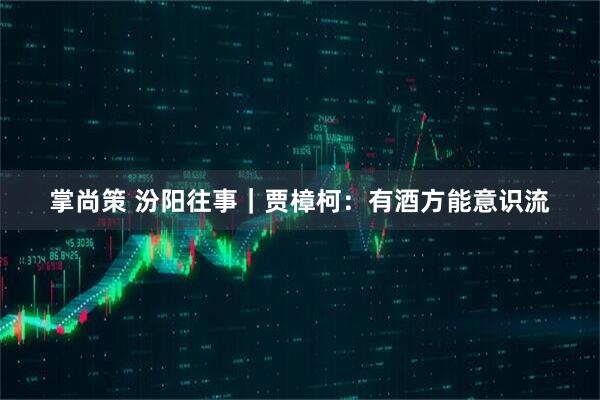 掌尚策 汾阳往事｜贾樟柯：有酒方能意识流