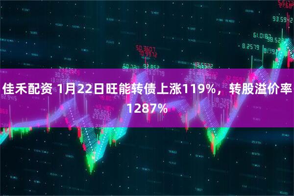 佳禾配资 1月22日旺能转债上涨119%，转股溢价率1287%