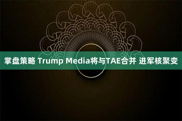 掌盘策略 Trump Media将与TAE合并 进军核聚变
