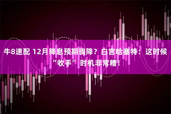 牛8速配 12月降息预期骤降？白宫哈塞特：这时候“收手” 时机非常糟！